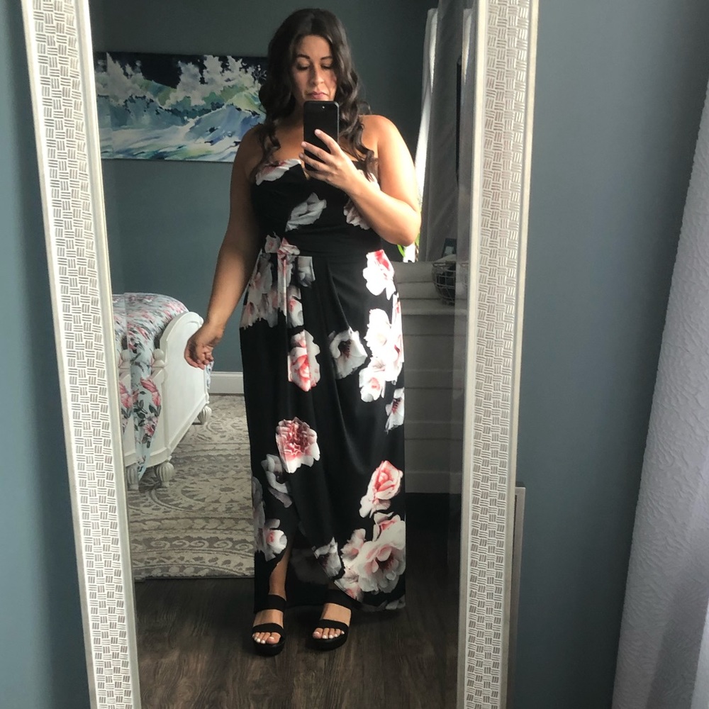 City chic strapless maxi